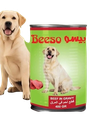 علب طعام الكلاب بيزو - بنكهة قطع اللحم البقري (400 غرام)