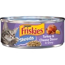 Friskies Cat Wet Food Shreds Turkey & Cheese 156g