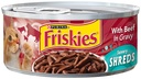 Friskies Cat Wet Food Beef Shreds Gravy 156g