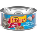 Friskies Cat Wet Food Ocean Whitefish and Tuna Prime Filets in Sauce 156g