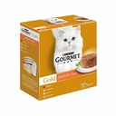 Gourmet Cat Wet Food Gold Savoury Cake Meat 8 Pcs 680g