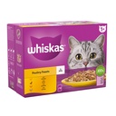 Whiskas Cat Wet Food Poultry Feasts In Jelly 12x85g