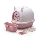 Cat Litter Tray Fully Enclosed With Rabbit Design