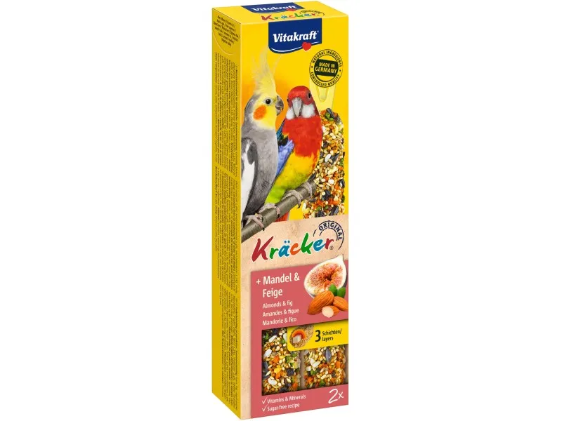 VitaKraft Bird Food Almond & Fig Parakeet Smakers 2 Pcs