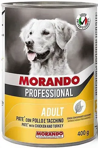 Morando wet food with chicken and turkey pate 400g for dogs
