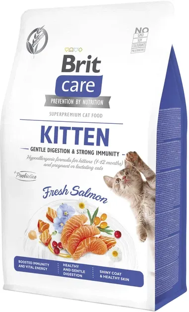 Brit care dry food kitten with salmon 400g