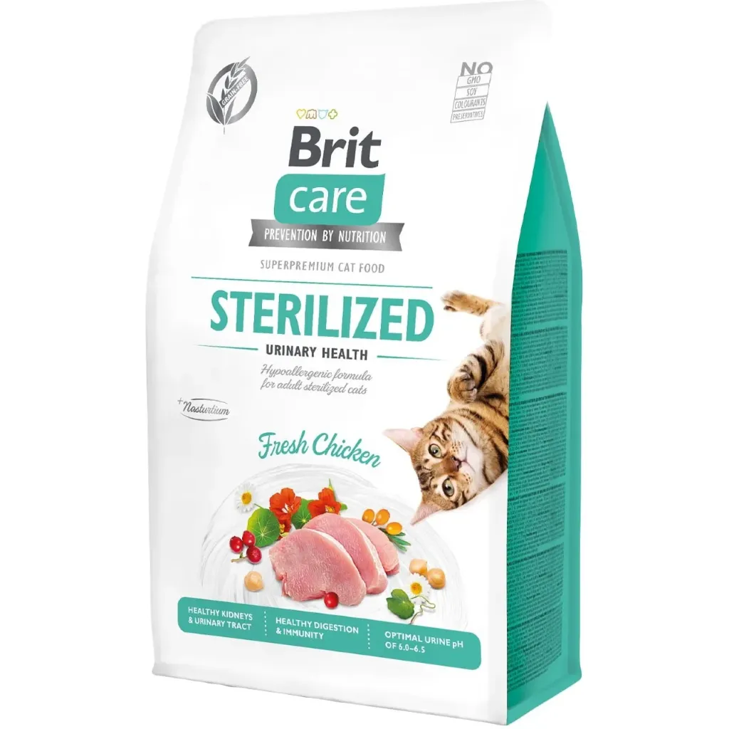 brit care dry food sterilized with chicken 2kg
