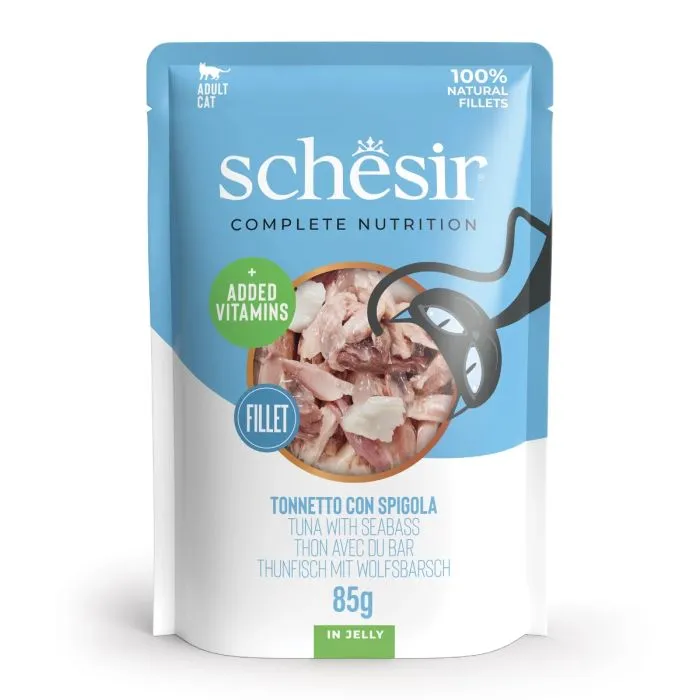 Schesir wet food with tuna and sea bass 85g