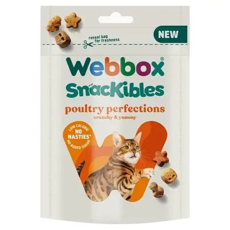 Webbox snackibles poultry perfections cat treats 85g