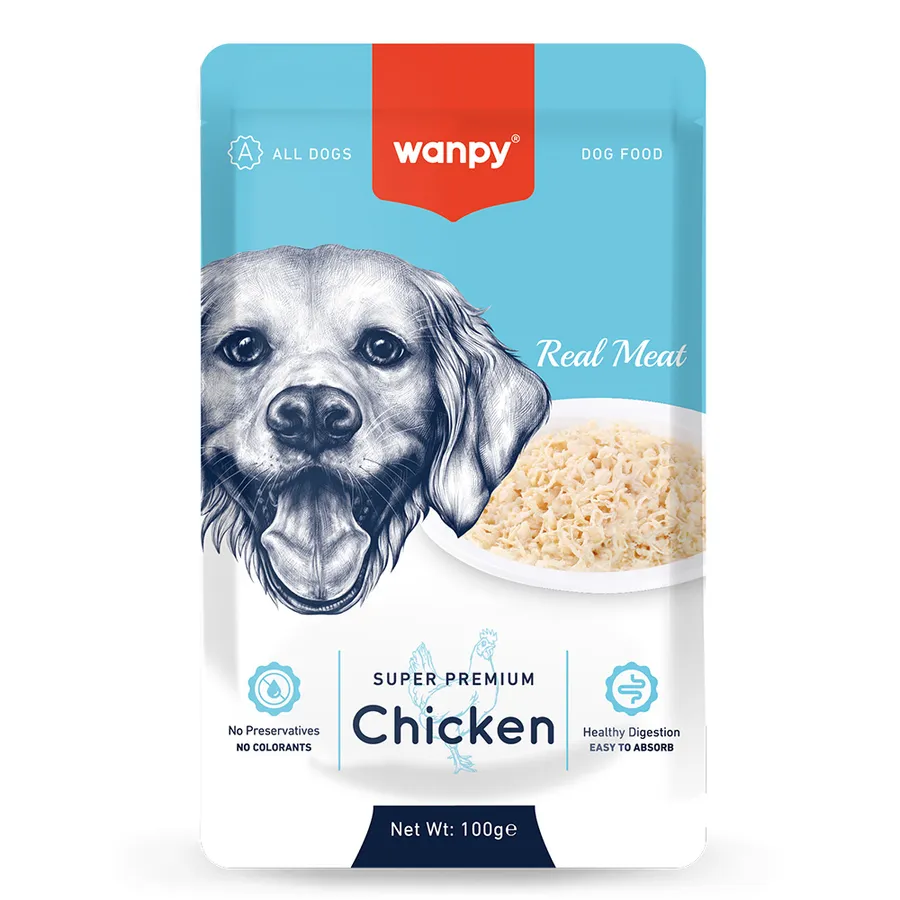 Wanpy wet food with chicken 100g for dogs