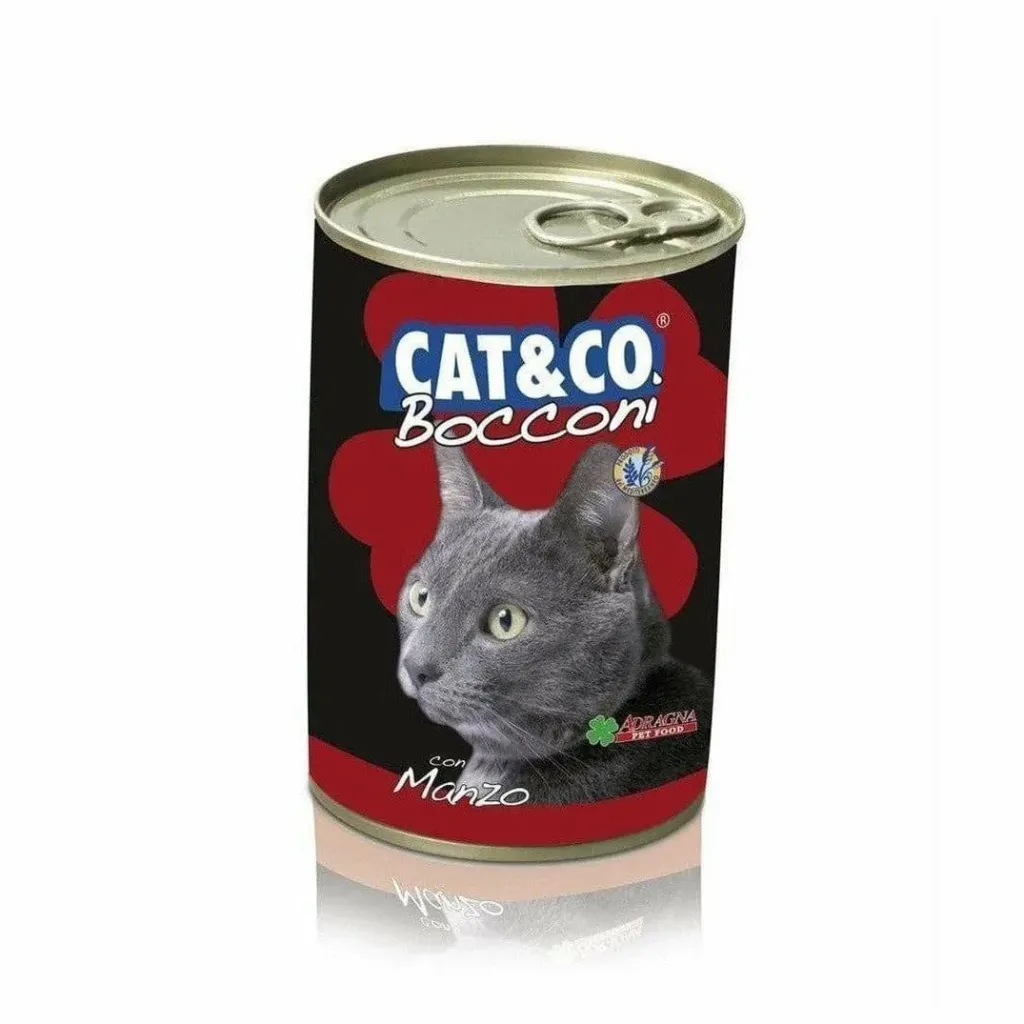 Cat & co wet food with beef 405g