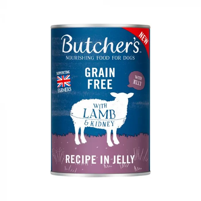 Butchers wet food for dogs jelly with lamb and kidney 400g
