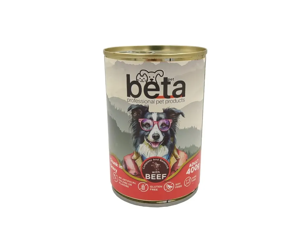 Beta wet food for dogs with beef