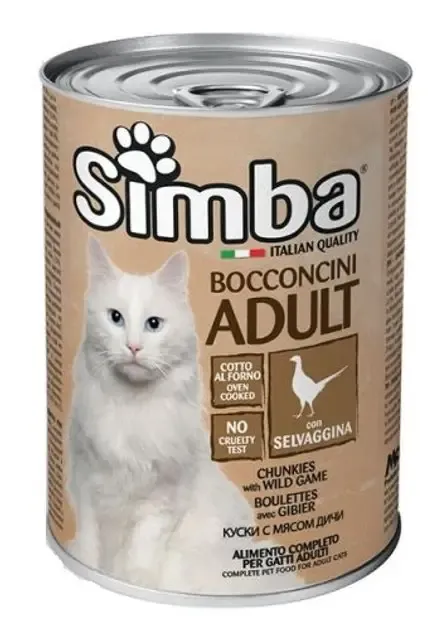Simba Cat Wet Food Chunks With Wild Game 400g