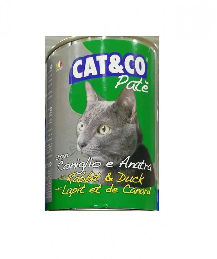 Cat & co wet food pate with rabbit and duck 405g