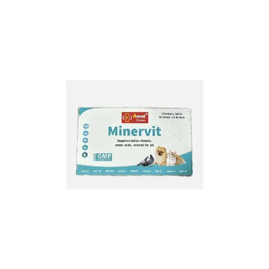 Anvet minervit supplementation vitamins amino acids minerals for pet