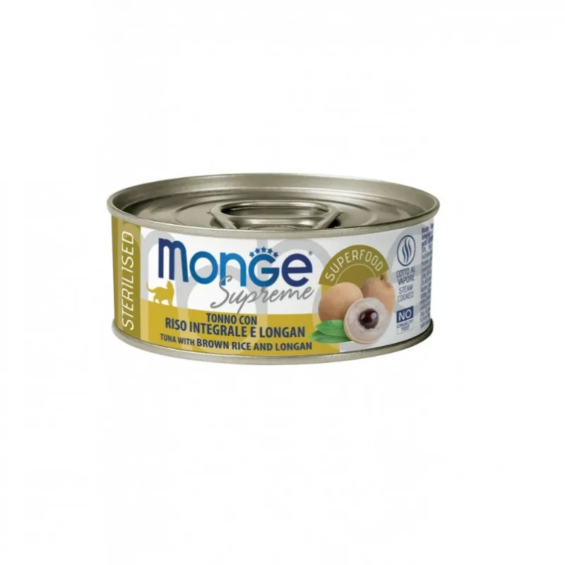 Monge Supreme sterilized tuna with brown rice and longan 80g