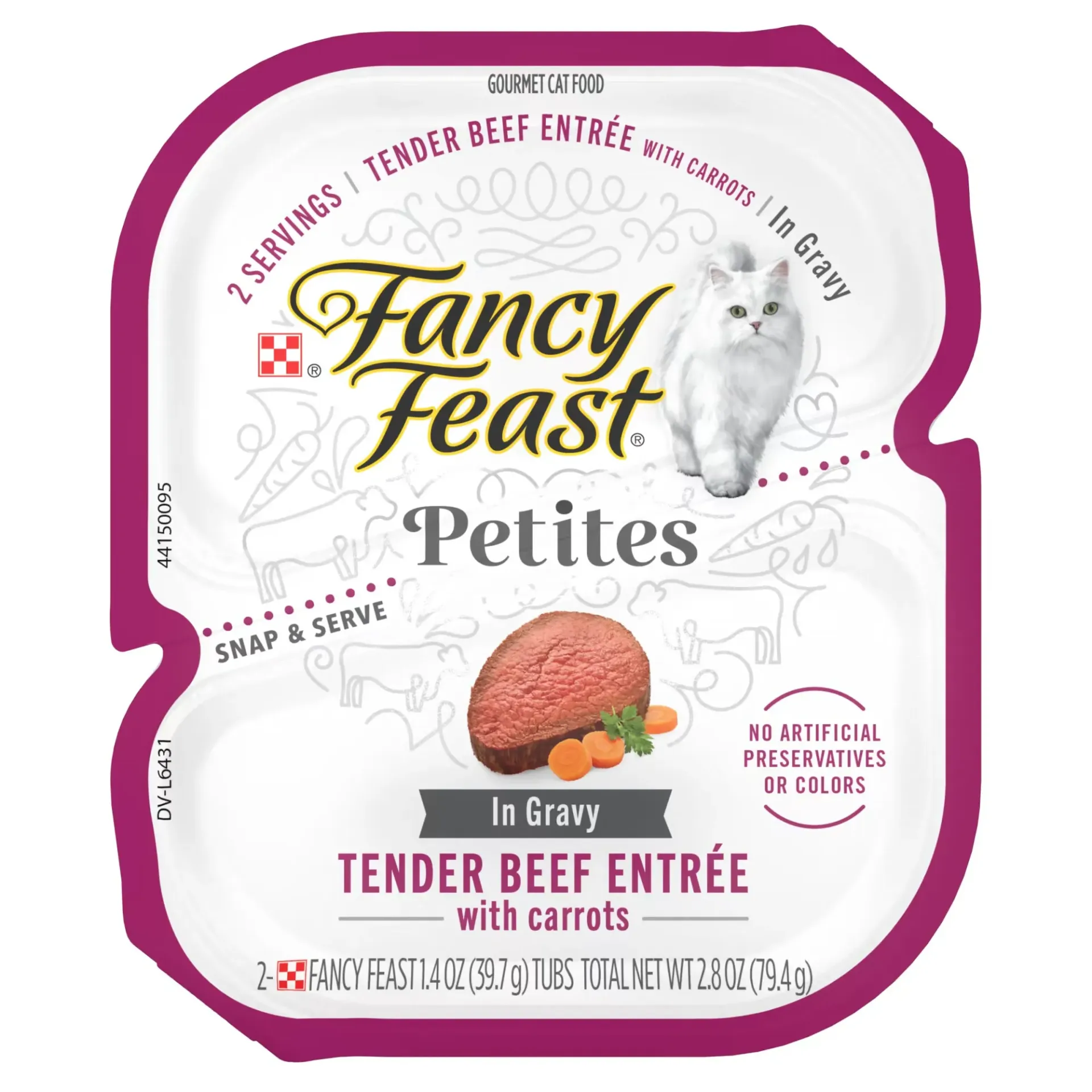 قطع صغيرة من لحم البقر الطري مع الجزر في مرق اللحم، 79.4 غرام
