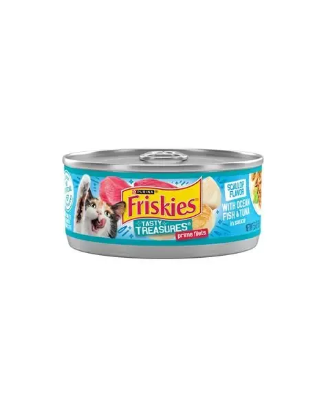 Friskies Cat Wet Food Ocean Fish & Tuna Prime Filets 156g