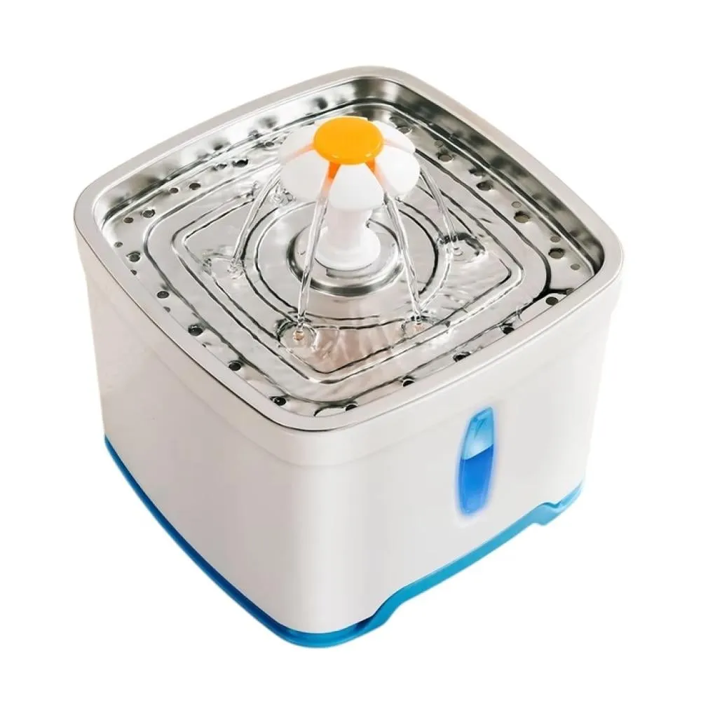 Stainless Steel Flower Pet Water Fountain