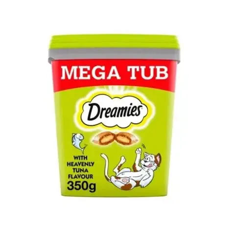 Dreamies™ Mega Tub Cat Treats with Tuna 350g