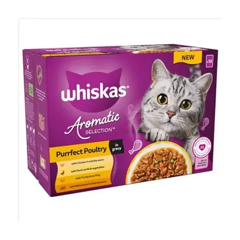 Whiskas Cat Wet Food Purrfect Poultry In Gravy 12x85g