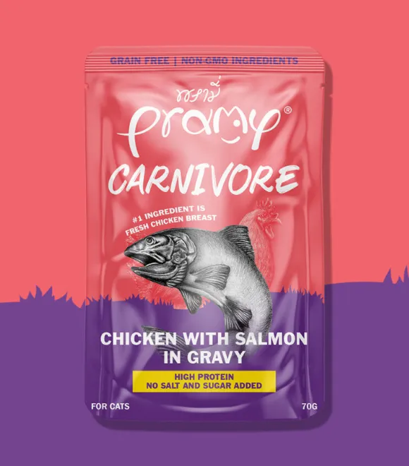 Pramy Carnivore Cat Wet Food Salmon In Gravy 70g