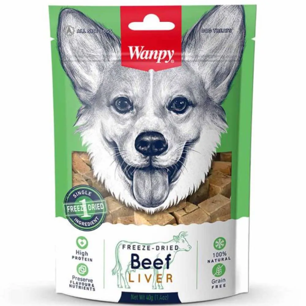 Wanpy Dog Treat Freeze Dried Beef Liver 40g