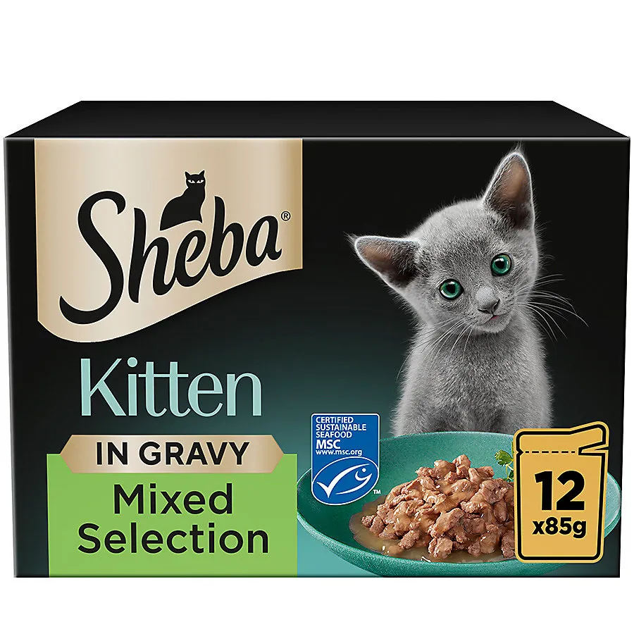 Sheba Kitten Mixed Selection In Gravy 12*85g