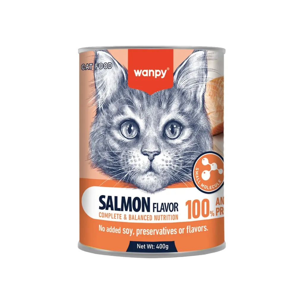 Wanpy Cat Wet Food Salmon Complete & Balanced Nutrition 400g
