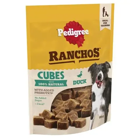 Pedigree Ranchos Cubes Duck 70g