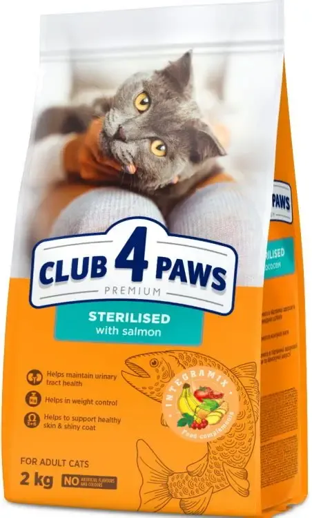 Club 4 paws Cat Dry Food Sterilised Salmon 2kg