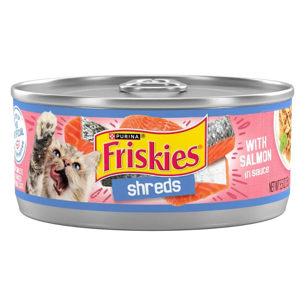 Friskies Cat Wet Food Shreds With Salmon 156g