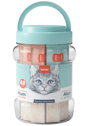 Wanpy Cat Treats Creamy Treats Tuna & Salmon Mix 40*14g