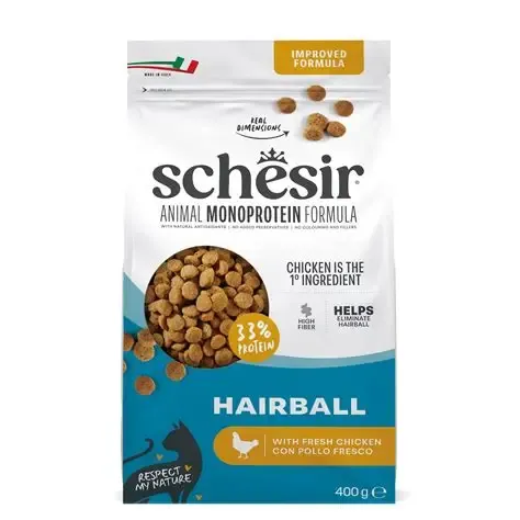 Schesir Cat Food Hairball With Chicken 400g