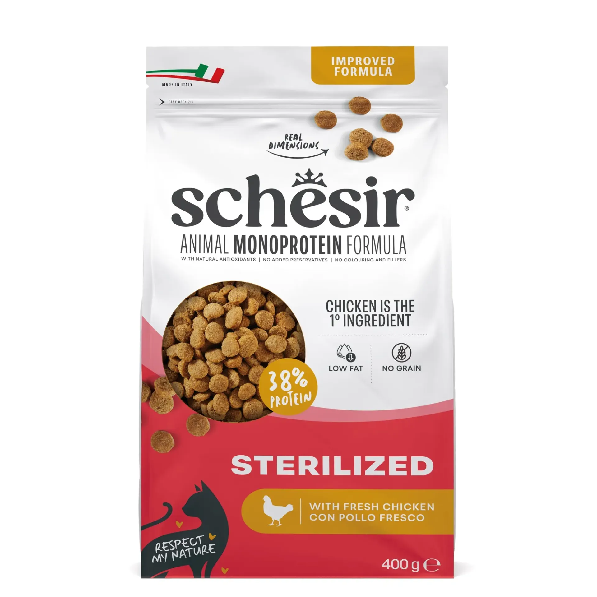 Schesir Cat Food Sterilized With Chicken 400g