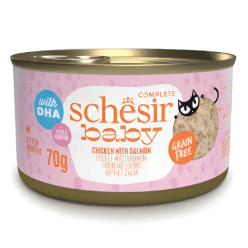 Schesir Baby Cat Wet Food Chicken With Salmon 70g