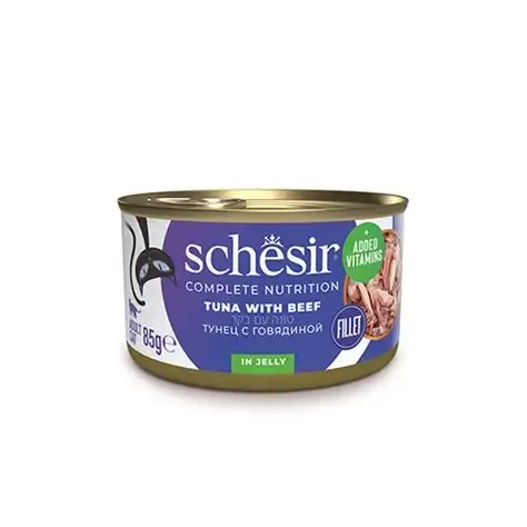 Schesir Complete Nutrition Cat Wet Food Tuna With Beef In Jelly 85g