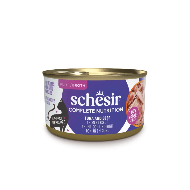 Schesir Complete Nutrition Tuna & Beef In Broth 85g