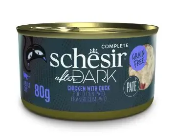 Schesir Dark Cat Wet Food Chicken With Duck Pate 80g