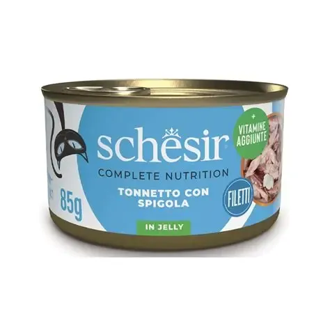 Schesir Complete Nutrition Cat Wet Food Tuna With Seabass In Jelly 85g