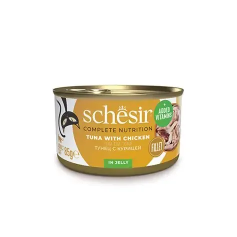 Schesir Complete Nutrition Cat Wet Food Tuna With Chicken In Jelly 85g