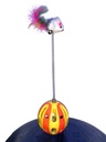 Cat Toy Feather Attached To Ball With Spring