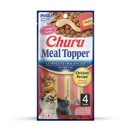 INABA Churu Meal Topper Cat Treat Chicken Recipe 4x14g