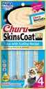 INABA Churu Cat Treat Skin & Coat, Tuna With Scallop Recipe 4x14g