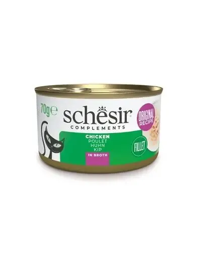 Schesir chicken fillet in cooking broth 70g wet food for cats